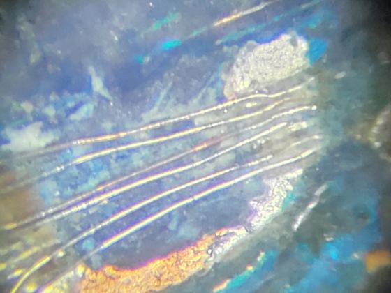 Fine wire work under magnification